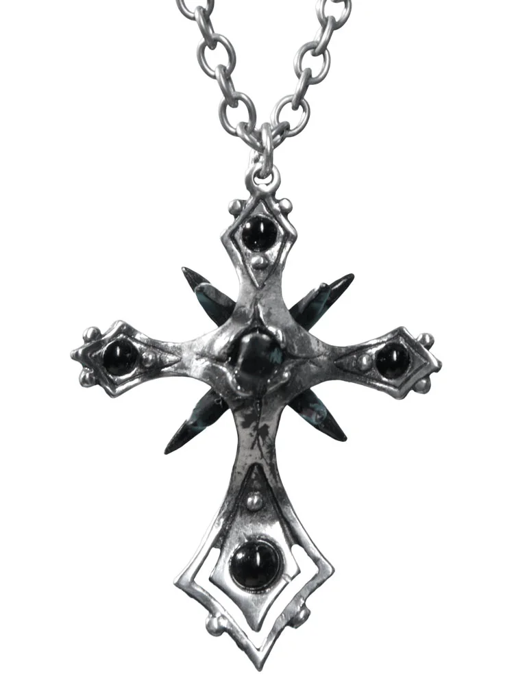 Caltrop Cross necklace by Alchemy Gothic