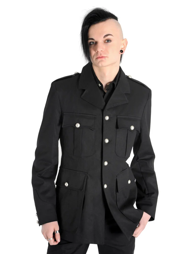 Black cotton army jacket by Aderlass clothing