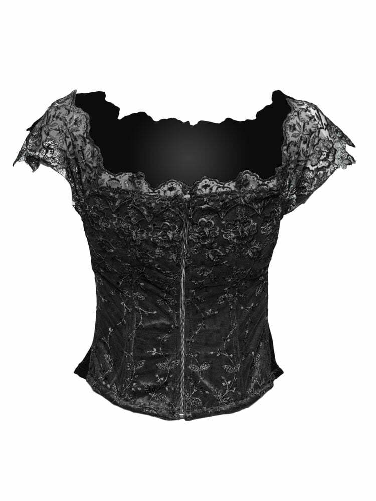 Lace neck and sleeve top by Sinister clothing