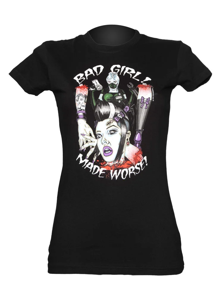 Mad Girl Made Worse t-shirt by Kreepsville 666