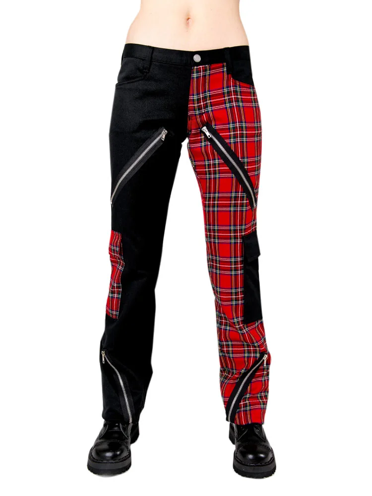 Men's Freak pants tartan red by Black Pistol