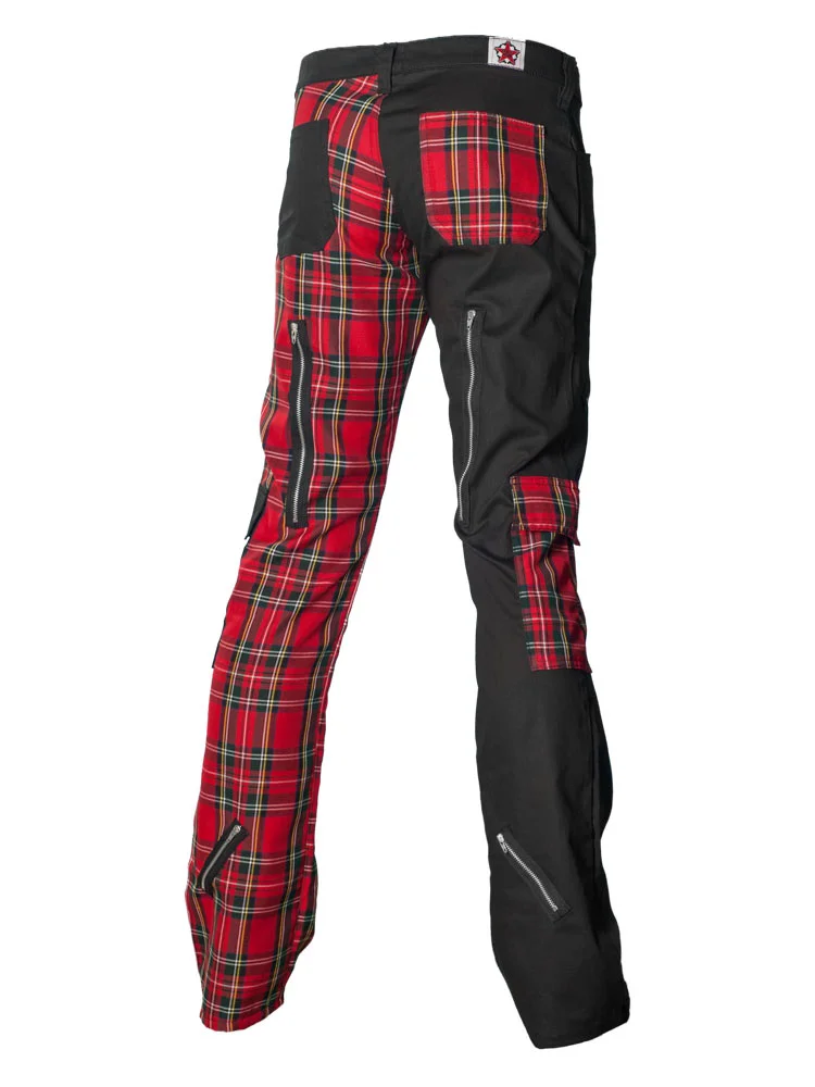Men's Freak pants tartan red by Black Pistol