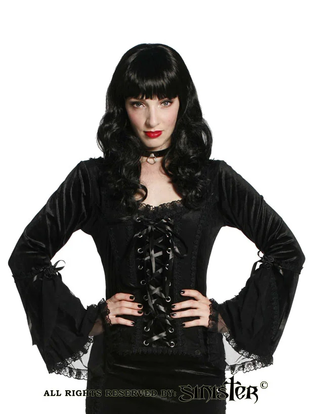 Sinister women's top with flounce sleeves