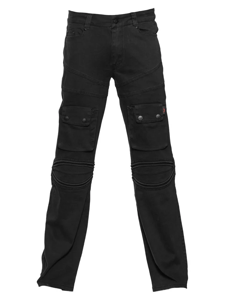 Black gothic denim pants by Queen of Darkness