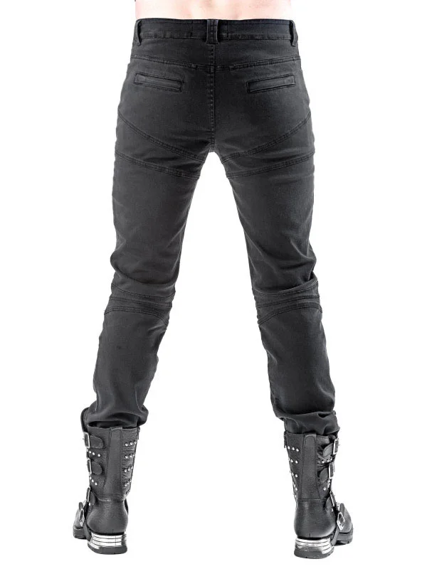 Black gothic denim pants by Queen of Darkness