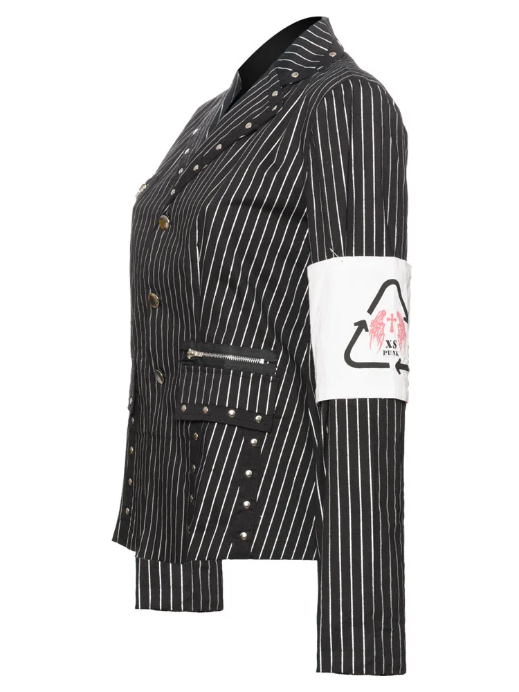 XS Punk pinstripe women's jacket