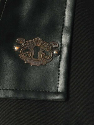Steampunk vest with keyhole applications