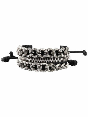 Zip skull chain loop bracelet by Punk Rave