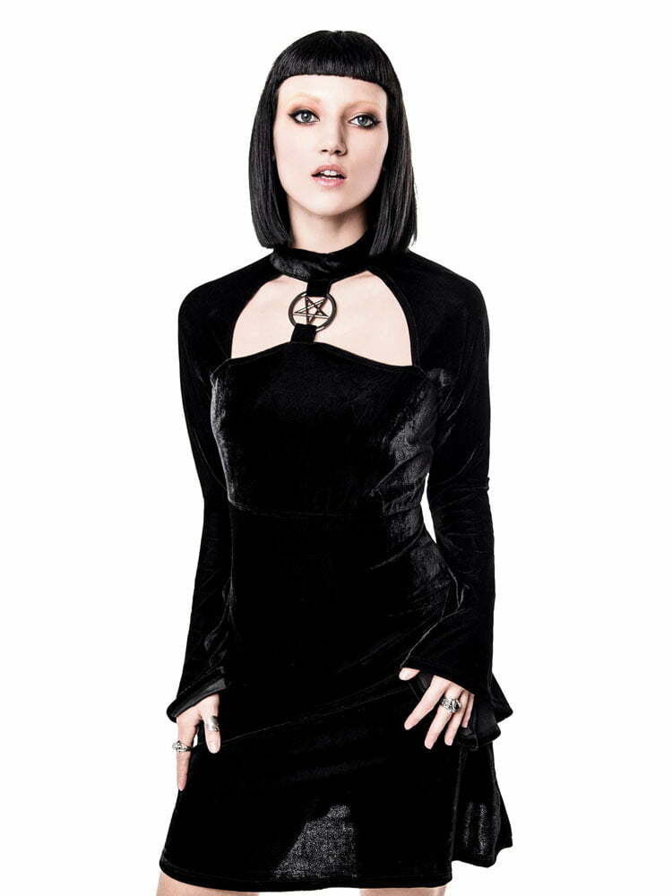 Ziva She’s Evil velvet dress by Killstar