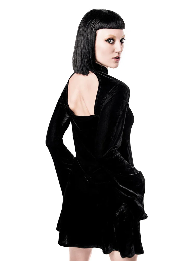Ziva She’s Evil velvet dress by Killstar