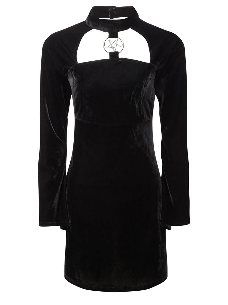 Ziva She’s Evil velvet dress by Killstar