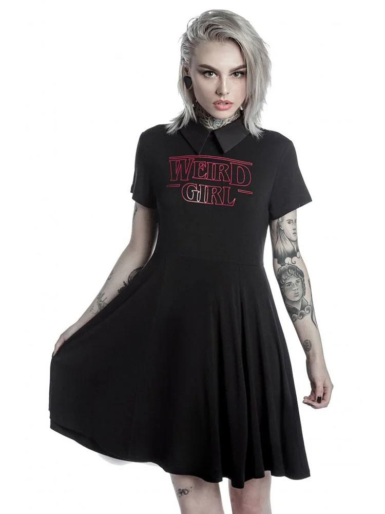 Weird Girl collar dress by Killstar