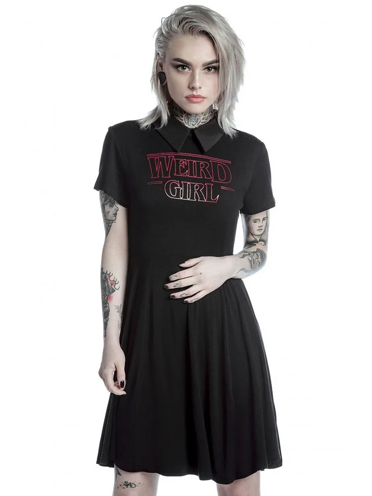 Weird Girl collar dress by Killstar