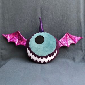 Arielle, the purple people eater plush monster