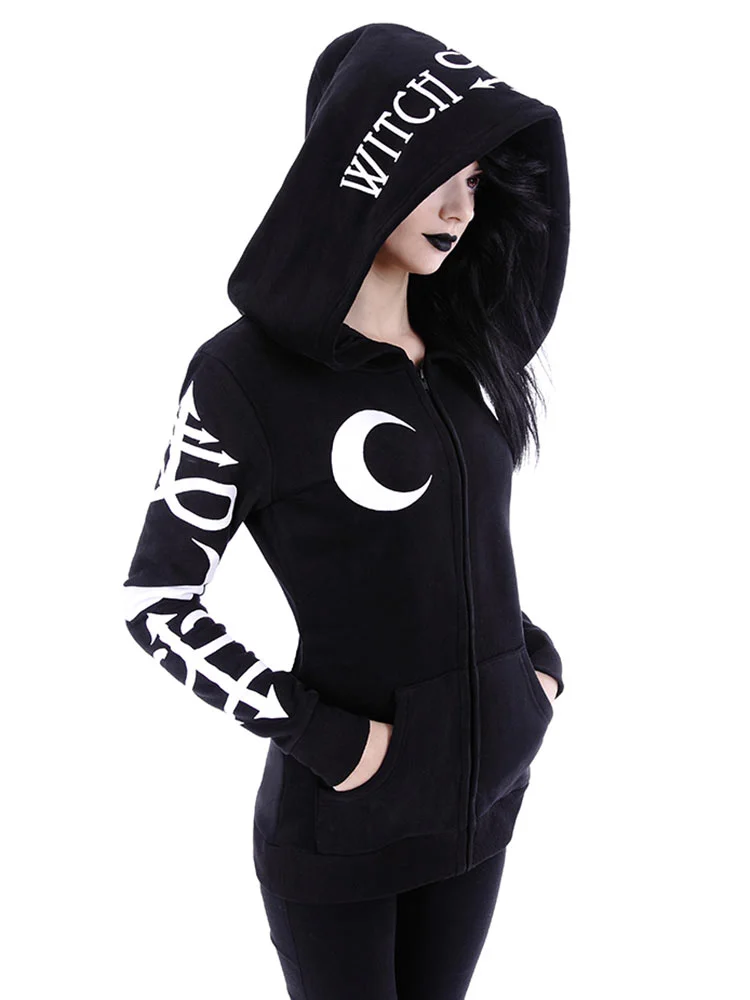 Women's hoodie moon witchcraft symbol